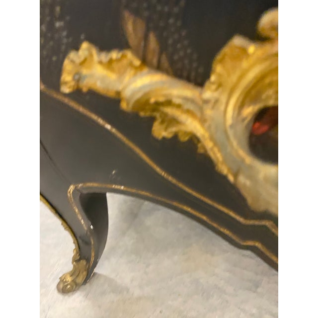 Early 20th Century French Louis XV Commode Bombe Chest With Marble Top For Sale - Image 9 of 12