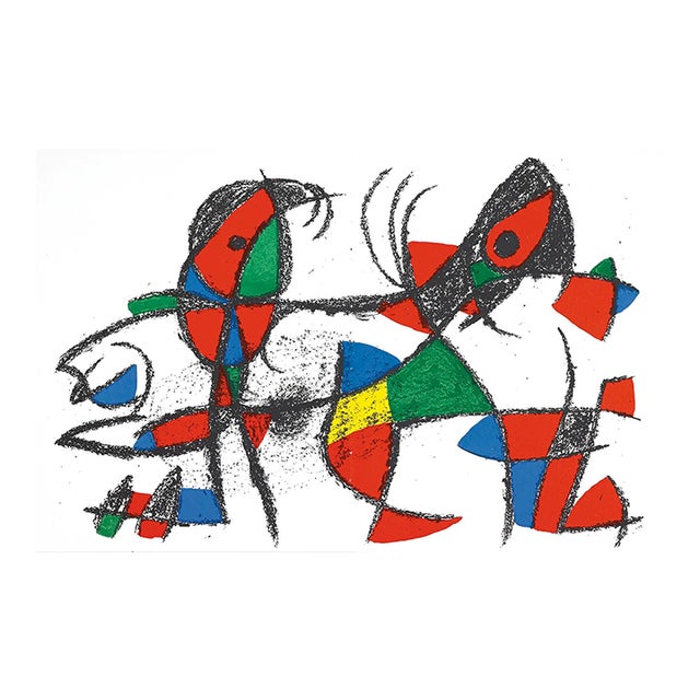 1975 Joan Miro Original Lithograph V2-10d Mourlot For Sale