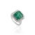 Art Deco 6.43 Ct Zambian Emerald Diamond Cocktail Ring Size 5.5 by VRJewels in 14k White Gold For Sale - Image 3 of 14