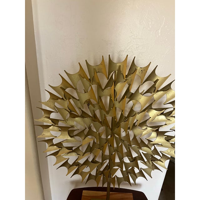Stunning Large Brutalist Metal Sunburst Objet in the Manner of Marc Weinstein For Sale In Phoenix - Image 6 of 9