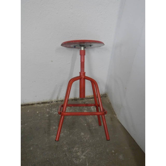 Adjustable 4-Legged Stool, 1980 For Sale - Image 4 of 9
