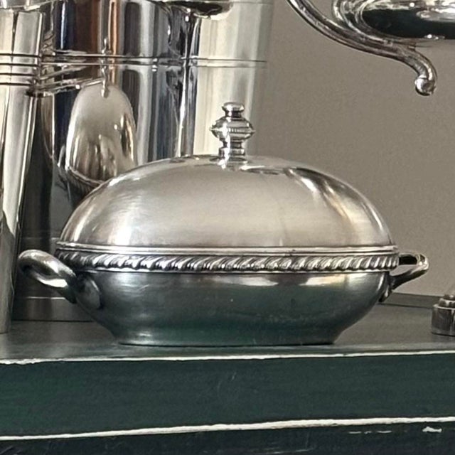 Wallace Silversmiths Antique Silver Dish - Hotel St. Andrew New York Jewelry Box Trinkets For Sale - Image 4 of 8