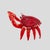 Vintage Red Murano Glass Crab Sculpture, 1960s For Sale - Image 4 of 9