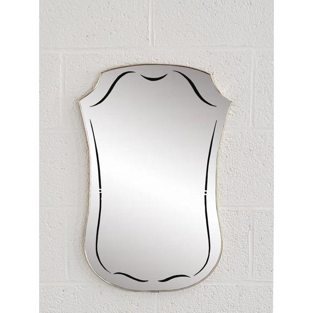 Free-Form Mirror in Gilded Frame, 1960s For Sale - Image 10 of 10