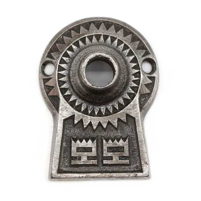 Traditional Pair of Early 20th Century 3 In. Cast Iron Aesthetic Rosettes For Sale - Image 3 of 5