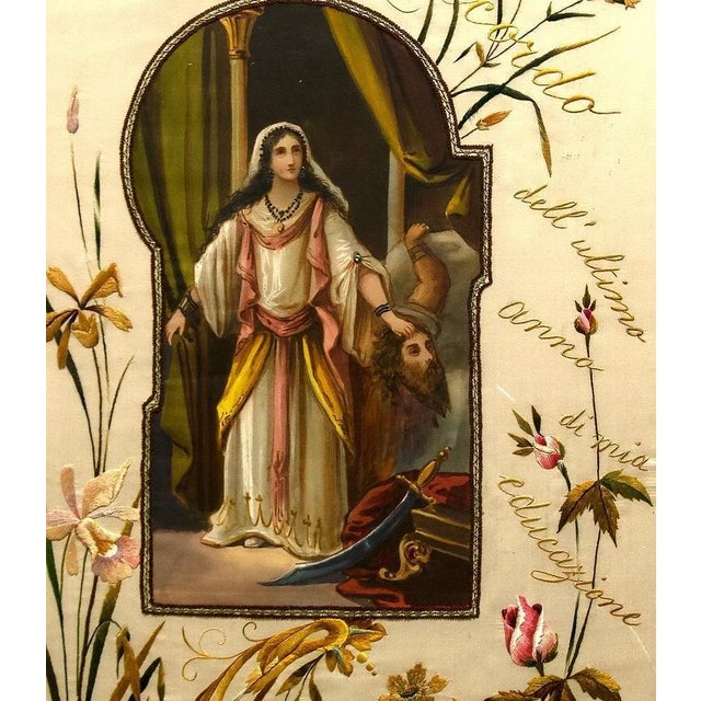 Salomè is an original mixed colored painting realized by Anonymous artist in the XIX century. Tempera on silk. Bearing...