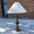 Metal Solid Brass Bulbous Table Lamp With Shade From Westwood For Sale - Image 7 of 14