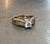 1990s 18k Gold Half-Carat Diamond Ring W/ Half-Diamond Band For Sale - Image 5 of 5