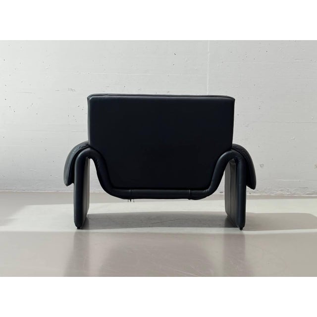 DS-2011 Black Leather Lounge Chair from De Sede, Switzerland, 1980s For Sale - Image 10 of 18