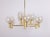 9-light brass chandelier in the style of sciolari. Smoked glass in a very beautiful color. Made with brass, best of the...