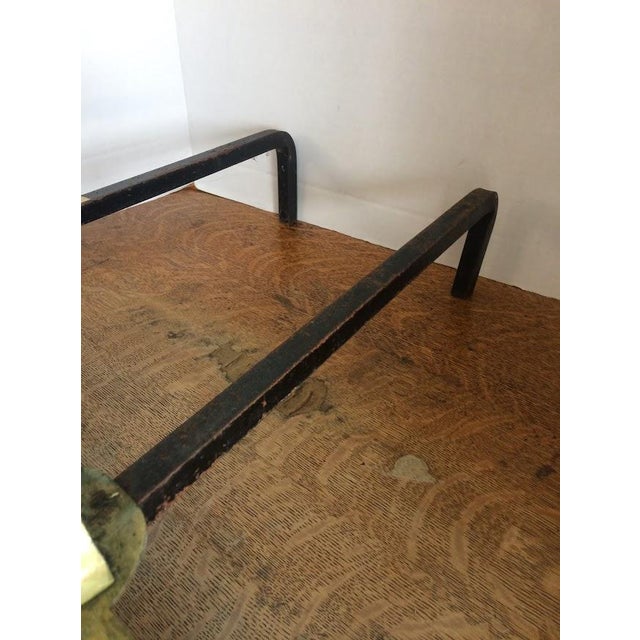 Antique Andirons, Neoclassical Style Andirons, Brass For Sale - Image 9 of 9