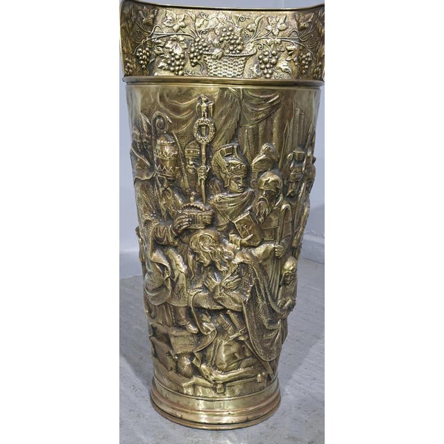 Metal Antique Brass Stick Stand, 1880 For Sale - Image 7 of 8