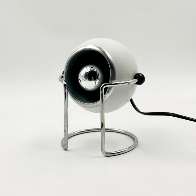 Italian Space Age Chrome Eyeball Desk Lamp from Targetti, 1970s For Sale - Image 4 of 18