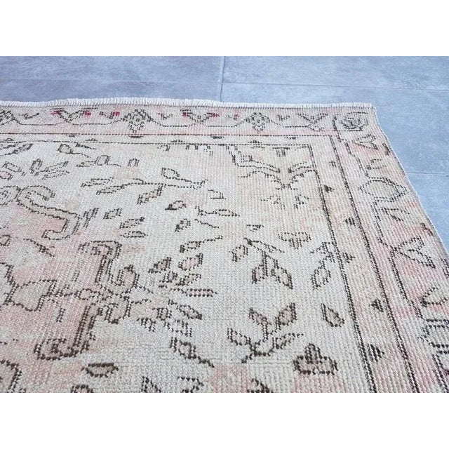 Tribal 1960s Oushak Vintage Tribal Carpet For Sale - Image 3 of 11