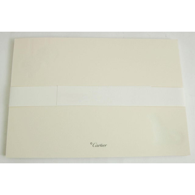 Cartier Paris “Tank” Stationery Set, 10 Cards & Envelopes in Original Box 1990s For Sale In Palm Springs - Image 6 of 12