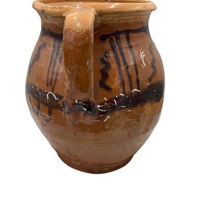 This antique one-handle terra cotta vessel from Hungary is a wonderful addition to any Farmhouse decor. The rustic pottery...