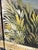 Green Vintage Hand-Painted Four-Panel Folding Screen – Architectural Landscape Room Divider For Sale - Image 8 of 12