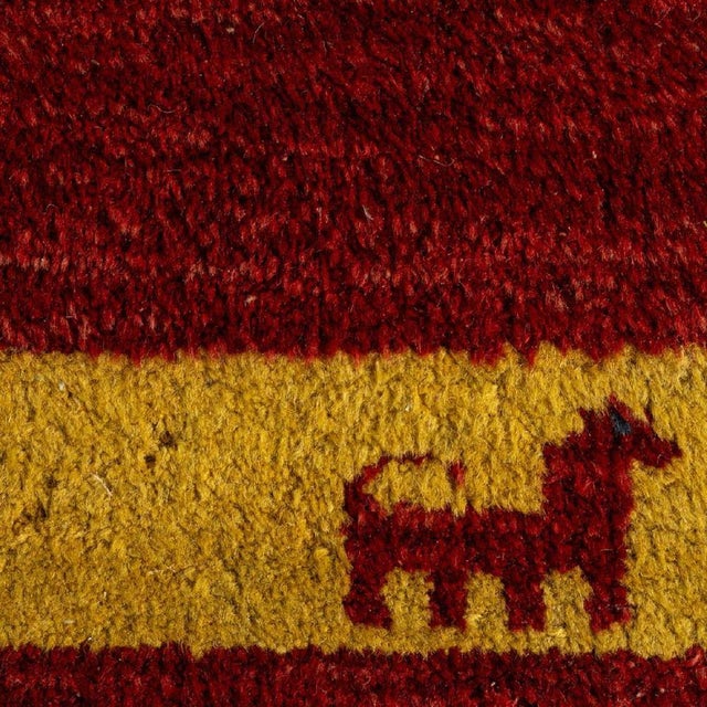 Back Gabbeh Rug in Wool For Sale - Image 5 of 9