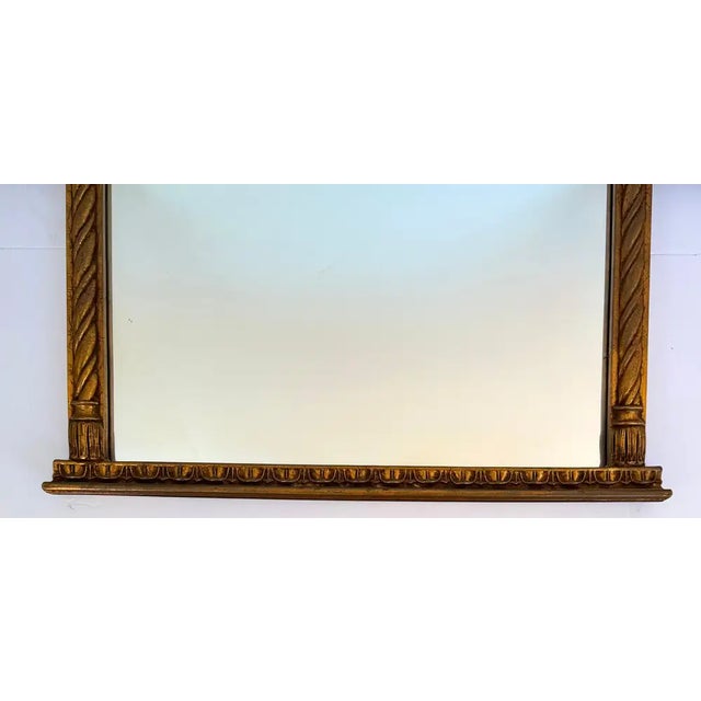 Gold Mid-Century Hollywood Regency Gilt Rope and Tassel Trumeau Pier Mirror For Sale - Image 8 of 8
