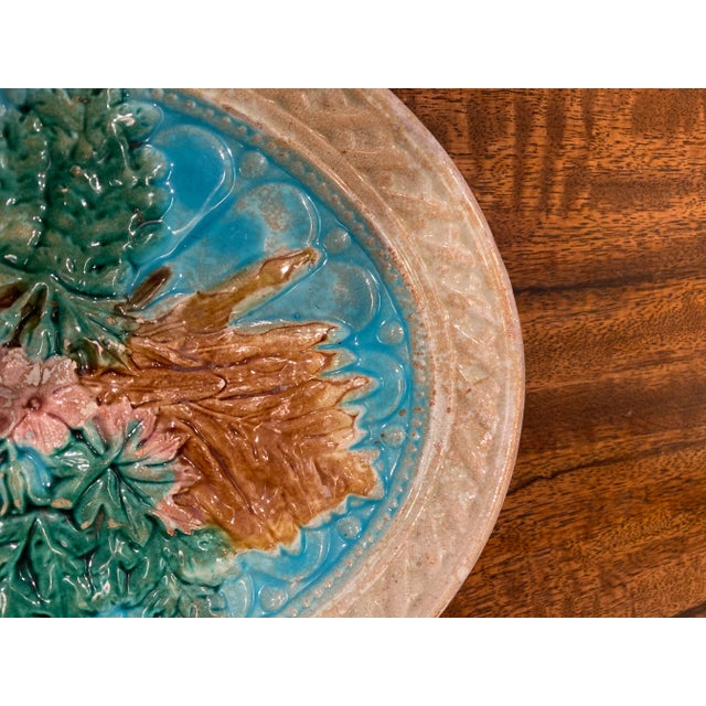 Mid 19th Century English, Oval Majolica Ware Plate, 1860’s For Sale - Image 5 of 9