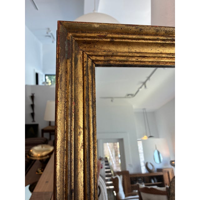 Wood 19th Century Italian Gilt Wall Mirror For Sale - Image 7 of 16