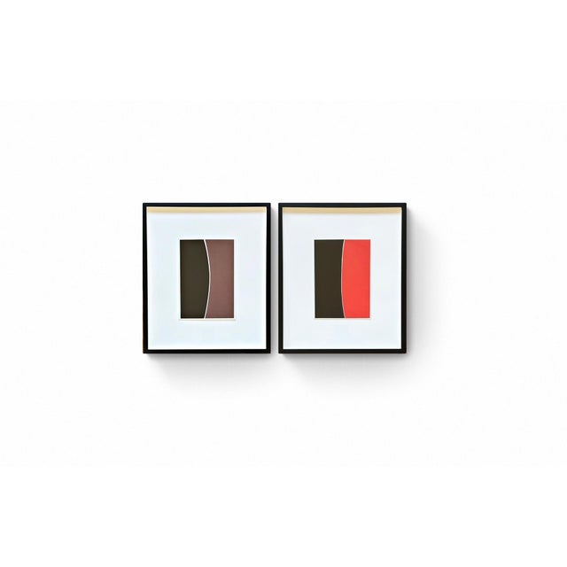 Paper Rolf Hans, Pair of Monochrome Color-Field Collages, 1994, Paper For Sale - Image 7 of 7