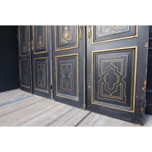 Wood French Double Doors, 1890s, Set of 3 For Sale - Image 7 of 18