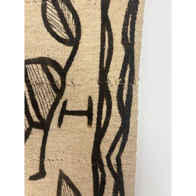 Textile 1970s Attributed Senufo Handwoven Mud Painted Korhogo Style Textile For Sale - Image 7 of 7