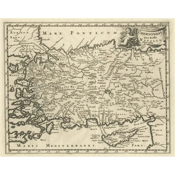 Antique Map of Asia, 1729 For Sale