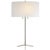 Modern Thomas O'Brien by Visual Comfort Signature Caron Table Lamp in Polished Nickel with Linen Shade For Sale - Image 3 of 3