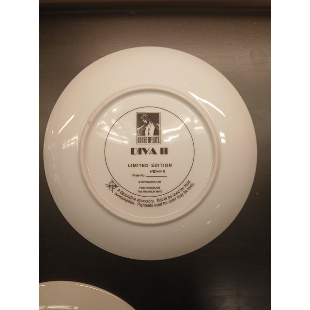 Late 20th Century House of Erté Limited Edition Art Deco Porcelain Plates - Set of Five For Sale - Image 11 of 11