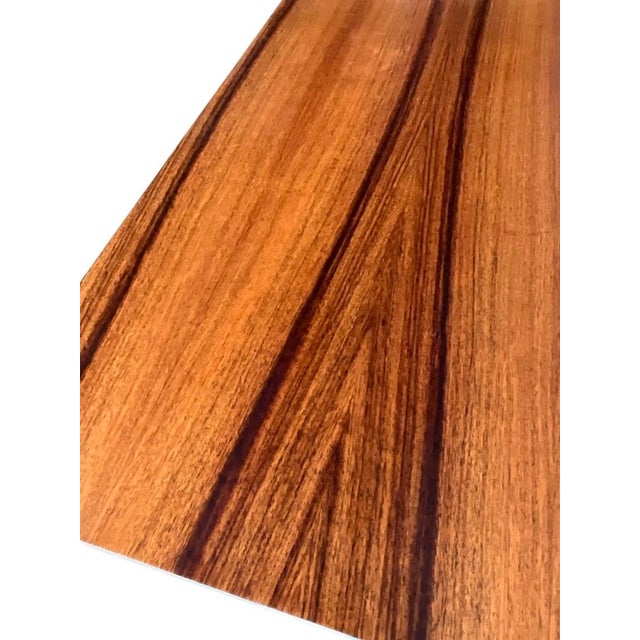 Metal Mid-Century Modern Coffee Table with Floating Top in Walnut and Chrome-Plated Square Steel Frame, 1960s For Sale - Image 7 of 16