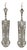1900-1909 Edwardian 18k White Gold Old Mine Cut Diamond Filigree Earrings, Pair For Sale