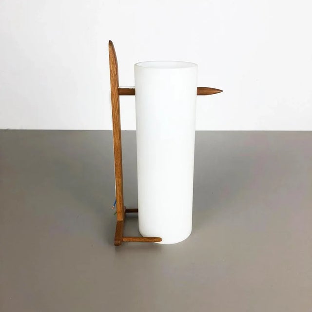 Teak and Glass Wall Sconce by Uno & Östen Kristiansson for Luxus, Sweden For Sale - Image 10 of 18