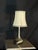 Contemporary 2000s Modern Silver Table Lamp With Cream Shade For Sale - Image 3 of 5