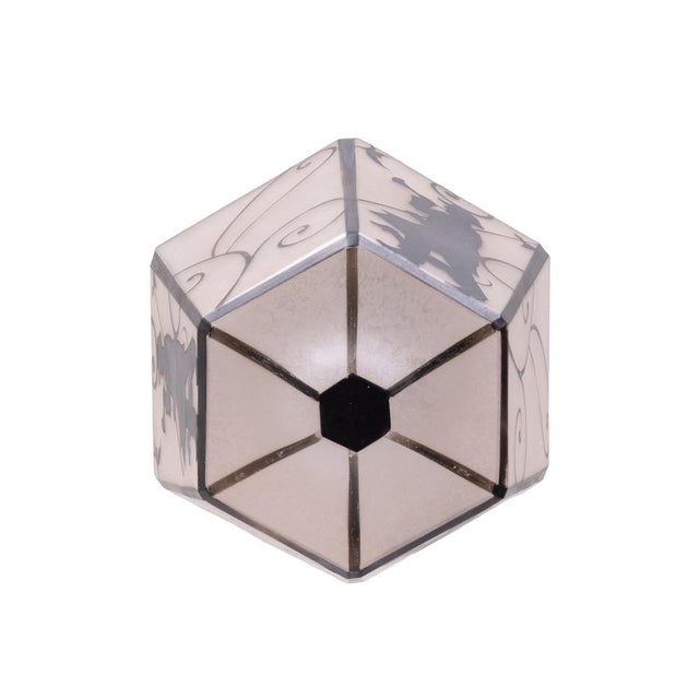 Art Deco Hexagon Hall Lamp Night Watcher, Germany, 1920s For Sale - Image 3 of 10