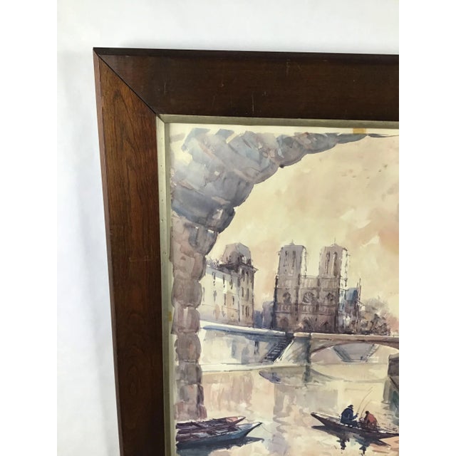 Notre Dame With Strange Backing Wood Framed Print For Sale - Image 4 of 11