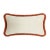 White Velvet With Brick Fringes Rectangle Happy Pillow from Lo Decor For Sale - Image 4 of 4