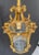 Spanish Neoclassical Revival Style Figural Gilt Iron Lantern or Pendant For Sale In New York - Image 6 of 10