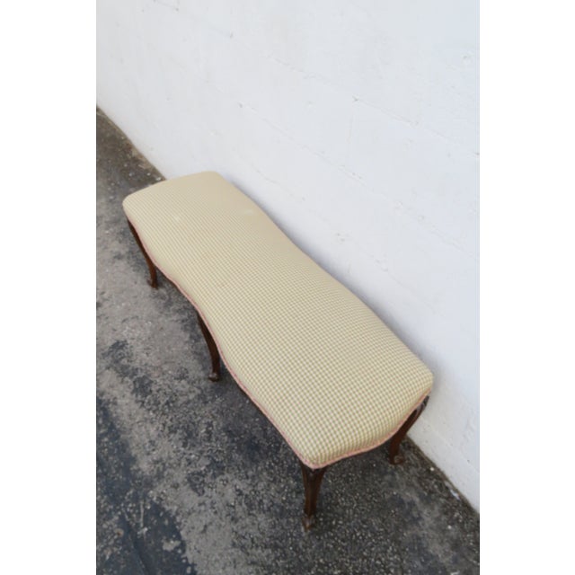 French Long Upholstered Bed End Bench Stool 6296 For Sale - Image 14 of 14