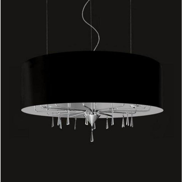 Contemporary Crystal Shadow Pendant Light in Chrome and Crystal by Aggiolight For Sale - Image 3 of 7