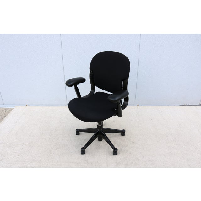 2000 - 2009 Herman Miller Equa 2 Ergonomic Swivel Task Chair in Black Fabric, Adjustable For Sale - Image 5 of 18
