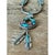 Metal Vintage Turquoise Native American 925 Silver Pendant Necklace For Sale - Image 7 of 11