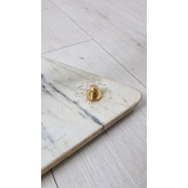 Alberello Floor Lamp in Iron and Brass with Opal Glass Spheres and Triangular Marble Base from Stilnovo, 1950s For Sale - Image 13 of 18