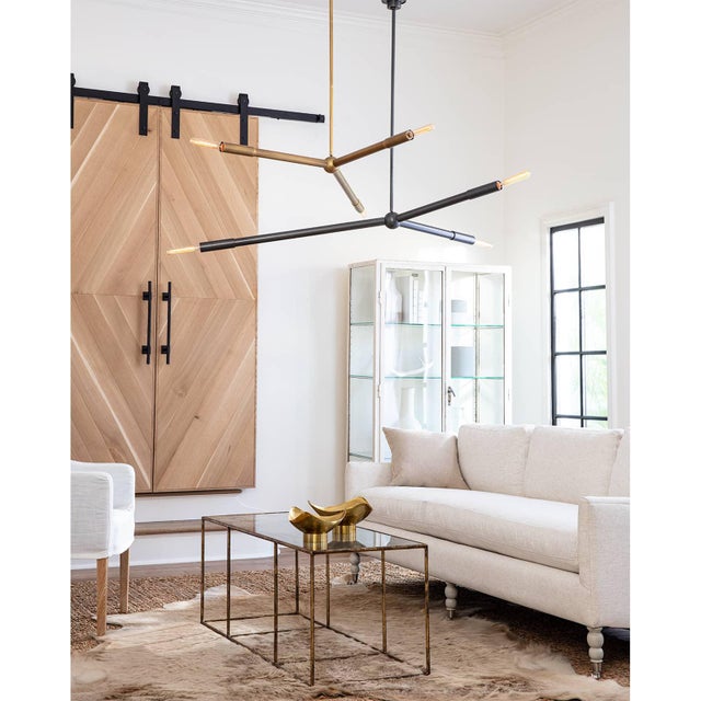 Regina Andrew Talon Steel Chandelier, Natural Brass For Sale - Image 4 of 10