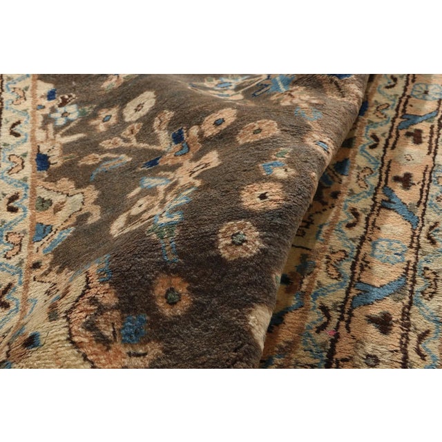 Vintage Earth-Tone Persian Hamadan Rug Runner, 03'11 X 13'02. For Sale In Dallas - Image 6 of 10