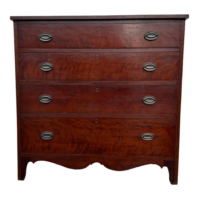 19th Century Antique Cherry Hepplewhite Chest For Sale