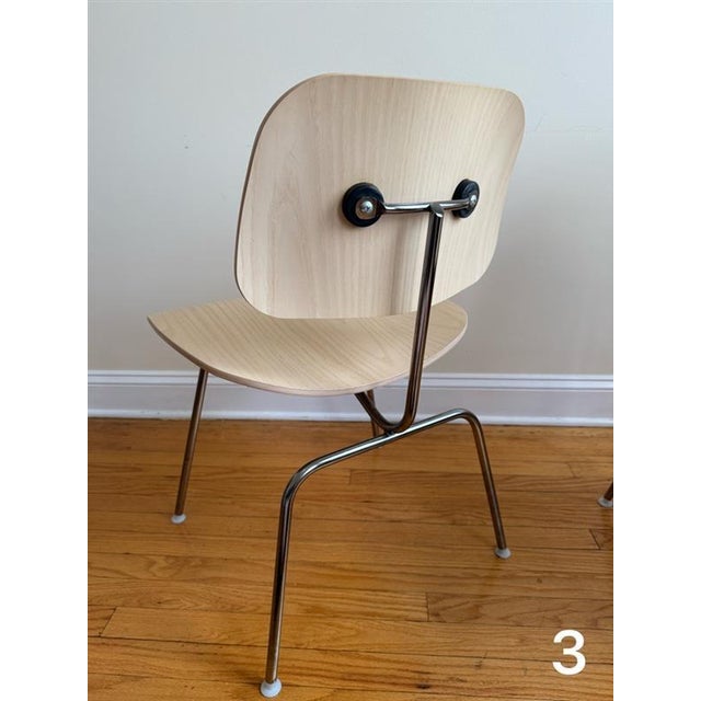 Eames Molded Plywood Dining Chair Metal Base Set of 4 For Sale - Image 12 of 18