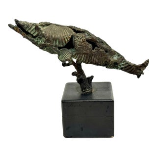 1950s Bronze Whale Sculpture by the Noted American Frank Eliscu For Sale