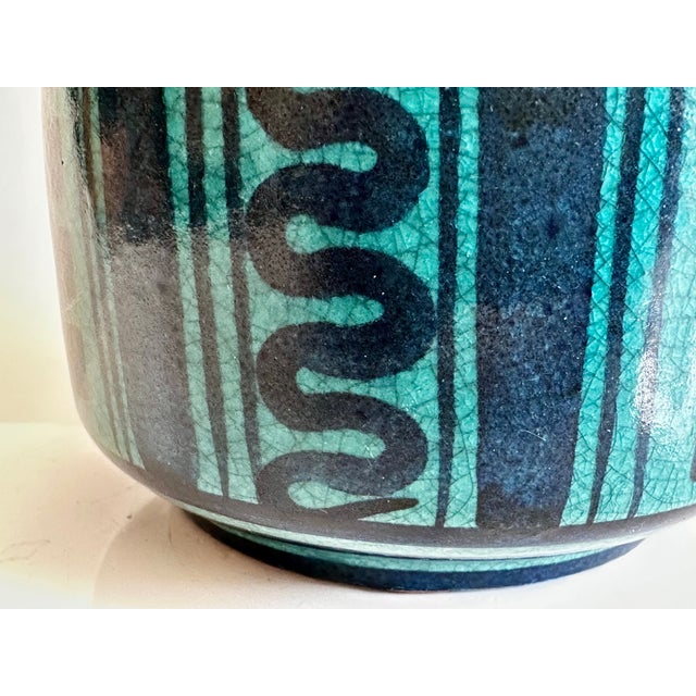 Ceramic Hand-Thrown Studio Ceramic Vase in Turquoise-Blue Tones by Wilhelm Kagel, Germany, 1960s For Sale - Image 7 of 15